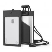 Ecuson Legitimatie Spigen Badge Holder cu Snur MagSlide, Suport 2 carduri, Negru