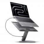 Stand universal laptop Spigen LD204H, Ajustabil, Rotire 360 grade, 2xUSB-C, 2xUSB-A, 1xHDMI, Compatibil cu laptop de maxim 15.6 inch, Gri 3 - lerato.ro