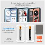 Set 2 folii sticla Spigen Glass tR EZ Fit, Kit montare inclus, compatibile cu Nothing Phone (3), Transparent 12 - lerato.ro