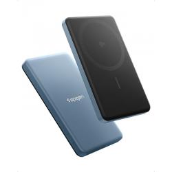Baterie externa portabila Spigen Essential, 5000mAh, Compatibila MagSafe, Incarcare Wireless 15W, PD 22.5W, USB-C, Albastru