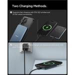 Baterie externa portabila Spigen Essential, 5000mAh, Compatibila MagSafe, Incarcare Wireless 15W, PD 22.5W, USB-C, Albastru 7 - lerato.ro