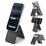 Suport universal card pentru telefon Spigen Slim Fold Tripod Wallet 3 Card, Phone Stand, MagSafe, Negru 10 - lerato.ro