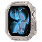 Carcasa Spigen Rugged Armor compatibila cu Apple Watch 10 / 11, 42mm, Bej 3 - lerato.ro