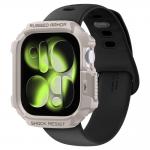 Carcasa Spigen Rugged Armor compatibila cu Apple Watch 10 / 11, 42mm, Bej 4 - lerato.ro
