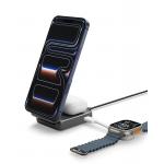 Incarcator Wireless 2 in 1 Spigen Essential Qi2.2 cu MagSafe, 25W, Incarcare Wireless, USB-C, Negru 3 - lerato.ro