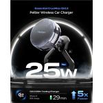 Suport auto Spigen EV25MFAQ Qi2, Air Vent Mount, Compatibil MagSafe, Incarcare wireless 25W, Rotire 360 grade, Cablu USB-C 1m inclus, Negru 3 - lerato.ro