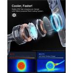 Suport auto Spigen EV25MFAQ Qi2, Air Vent Mount, Compatibil MagSafe, Incarcare wireless 25W, Rotire 360 grade, Cablu USB-C 1m inclus, Negru 4 - lerato.ro