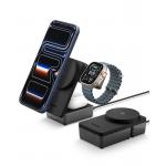 Incarcator Wireless 3 in 1 Spigen Essential EF323MQ cu MagSafe, 25W, Negru 4 - lerato.ro
