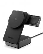 Incarcator Wireless 3 in 1 Spigen Essential EF323MQ cu MagSafe, 25W, Negru