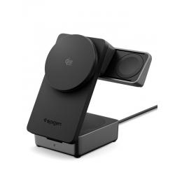 Incarcator Wireless 3 in 1 Spigen Essential EF323MQ cu MagSafe, 25W, Negru