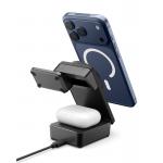 Incarcator Wireless 3 in 1 Spigen Essential EF323MQ cu MagSafe, 25W, Negru 10 - lerato.ro