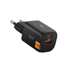 Incarcator retea Spigen Essential EE352EU, 35W, 1xUSB-C, 1xUSB-A, Negru