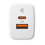 Incarcator retea Spigen Essential EE202EU, 1x USB-C, 1x USB-A, Power Delivery 20W, Alb 3 - lerato.ro