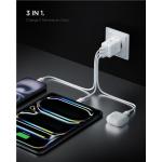 Incarcator retea Spigen Essential EE473EU, 2x USB-C, 1x USB-A, Power Delivery 47W, Alb 5 - lerato.ro