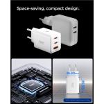 Incarcator retea Spigen Essential EE473EU, 2x USB-C, 1x USB-A, Power Delivery 47W, Alb 6 - lerato.ro