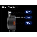 Incarcator auto Spigen Essential EV603BT, 1x USB-A, 2x USB-C, PD 60W, Negru 3 - lerato.ro