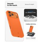 Husa Spigen Silicone Fit cu MagSafe compatibila cu iPhone 17 Pro, Portocaliu 3 - lerato.ro
