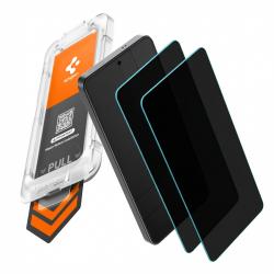 Set 2 folii sticla securizata Spigen Glass.tR EZ Fit Pro HD Privacy compatibile cu Samsung Galaxy S26, Negru