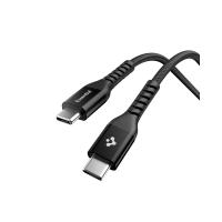 Cablu pentru incarcare si transfer de date Spigen Essential, USB-C la USB-C, 100W, 480 Mbps, 1m, Negru