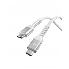 Cablu pentru incarcare si transfer de date Spigen Essential, USB-C la USB-C, 100W, 480 Mbps, 1m, Alb