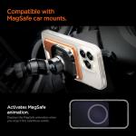 Portofel magnetic Spigen Valentinus MagFit Plus, Compatibil MagSafe, Portocaliu 13 - lerato.ro