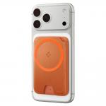 Portofel magnetic Spigen Valentinus MagFit Plus, Compatibil MagSafe, Portocaliu 7 - lerato.ro