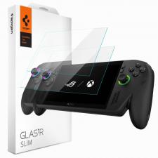 Console gaming si Accesorii, Set 2 folii sticla securizata Spigen Glass tR Slim compatibile cu ROG Ally X / Ally / MSI Claw 7, Transparent, lerato.ro