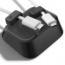 Gaming si Accesorii IT, Organizator cabluri Spigen Magnetic Cable Holder, Negru, lerato.ro