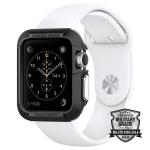 Carcasa Spigen Rugged Armor compatibila cu Apple Watch 1/2/3/4/5/6/7/SE, 42/44/45mm, Negru 4 - lerato.ro