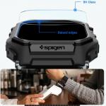 Kit protectie 2in1 Spigen Lite Fit Pro, 1x curea, 1x folie sticla securizata, compatibil cu Apple Watch Ultra 1/2/3, 49mm, Negru 8 - lerato.ro