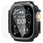 Kit protectie 2in1 Spigen Rugged Armor, 1x husa protectie, 1x folie sticla securizata, compatibil cu Apple Watch Ultra 1/2/3, 49mm, Negru 2 - lerato.ro