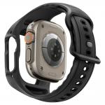 Kit protectie 2in1 Spigen Liquid Air Pro, 1x curea, 1x folie sticla securizata, compatibil cu Apple Watch Ultra 1/2/3, 49mm, Negru 3 - lerato.ro
