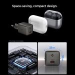 Incarcator retea Spigen Essential EE301EU-GAN GaN, 30W, 3A, 1x USB-C, Gunmetal 5 - lerato.ro