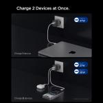 Incarcator retea Spigen Essential EE472EU-GAN GaN, 47W, 3A, 2x USB-C, Gunmetal 4 - lerato.ro