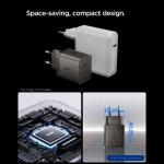 Incarcator retea Spigen Essential EE472EU-GAN GaN, 47W, 3A, 2x USB-C, Gunmetal 5 - lerato.ro
