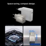 Incarcator retea Spigen Essential EE472EU-GAN GaN, 47W, 3A, 2x USB-C, Silver 5 - lerato.ro