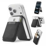 Portofel din piele ecologica Spigen Slim Fold S314-4, Compatibil MagSafe, Functie Stand, Negru 8 - lerato.ro