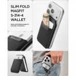 Portofel din piele ecologica Spigen Slim Fold S314-4, Compatibil MagSafe, Functie Stand, Negru 10 - lerato.ro