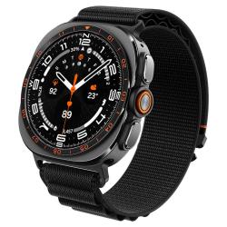 Curea din nylon Spigen WBF1 compatibila cu Samsung Galaxy Watch Ultra 1/2 47mm, Negru