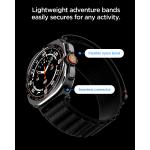Curea din nylon Spigen WBF1 compatibila cu Samsung Galaxy Watch 9 / 8 (40/44/46mm), Negru 14 - lerato.ro