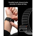 Curea din nylon Spigen WBF1 compatibila cu Samsung Galaxy Watch 9 / 8 (40/44/46mm), Negru 17 - lerato.ro