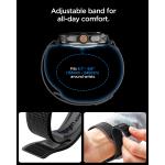 Curea din nylon Spigen Athlex Air compatibila cu Samsung Galaxy Watch Ultra 1/2 47mm, Negru 19 - lerato.ro
