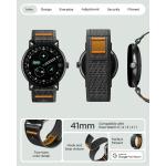 Curea din nylon Spigen Athlex Air compatibila cu Google Pixel Watch 5 / 4 / 3, 41mm, Negru 11 - lerato.ro
