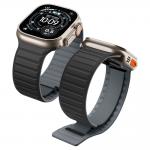 Curea din silicon Spigen Athlex Air compatibila cu Apple Watch 8/9/10/11/12/SE/Ultra, 44/45/46/49mm, Negru / Gri 3 - lerato.ro