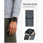 Curea din silicon Spigen Athlex Air compatibila cu Apple Watch 8/9/10/11/12/SE/Ultra, 44/45/46/49mm, Negru / Gri 9 - lerato.ro