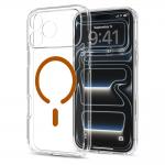 Husa Spigen Ultra Hybrid Mag cu MagSafe compatibila cu iPhone 18 Pro / 17 Pro, Portocaliu / Transparent 4 - lerato.ro