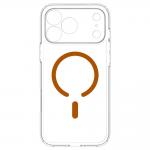 Husa Spigen Ultra Hybrid Mag cu MagSafe compatibila cu iPhone 18 Pro / 17 Pro, Portocaliu / Transparent 6 - lerato.ro