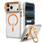 Husa Spigen Ultra Hybrid Optik S cu MagSafe compatibila cu iPhone 18 Pro / 17 Pro, Transparent / Portocaliu 3 - lerato.ro