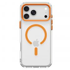Huse si carcase iPhone 18 Pro, Husa Spigen Ultra Hybrid Optik S cu MagSafe compatibila cu iPhone 18 Pro / 17 Pro, Transparent / Portocaliu, lerato.ro