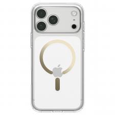 Huse si carcase iPhone 18 Pro, Husa Spigen Ultra Hybrid cu MagSafe compatibila cu iPhone 18 Pro / 17 Pro, Clear / Gold, lerato.ro